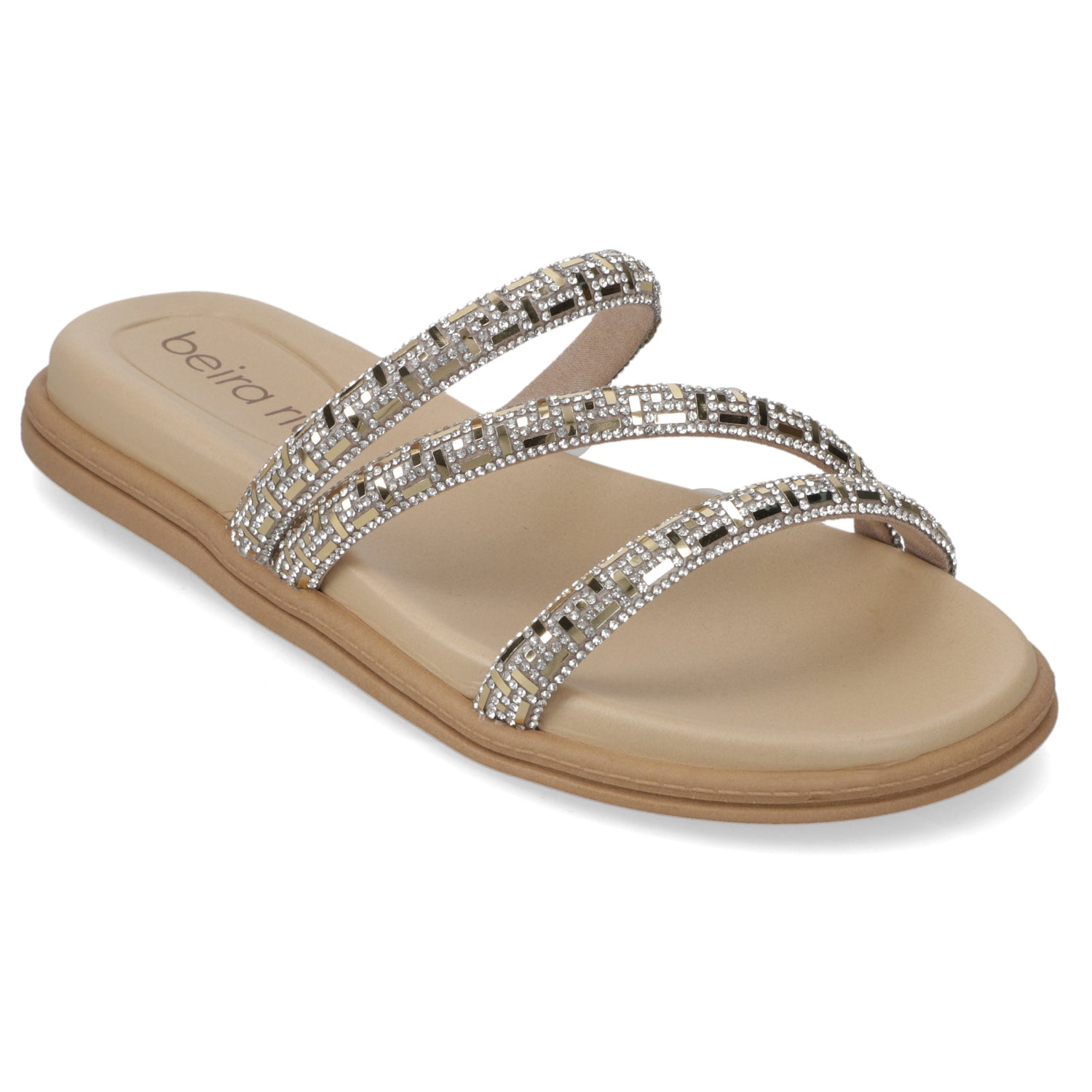 Sandalia Plana Nude Beira Rio Ecocuero 35 / Nude