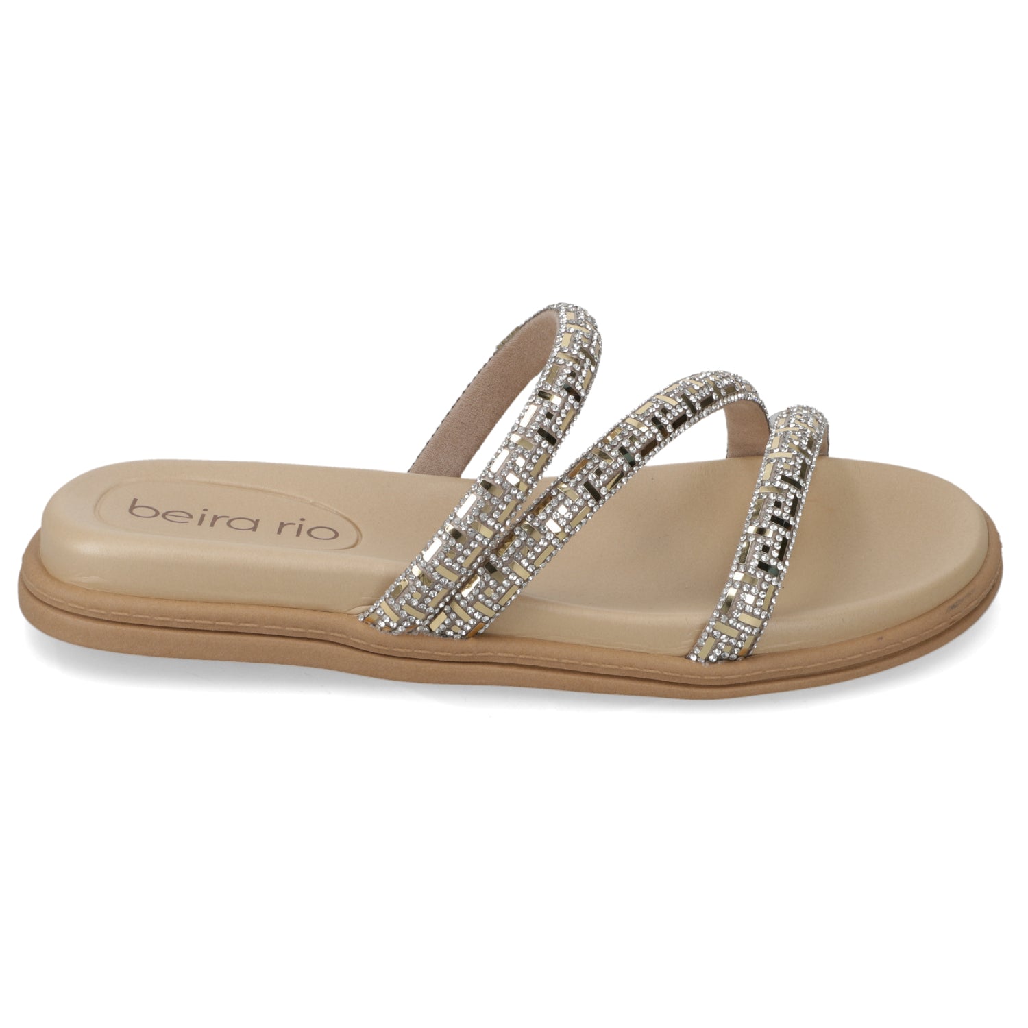 Sandalia Plana Nude Beira Rio Ecocuero 35 / Nude