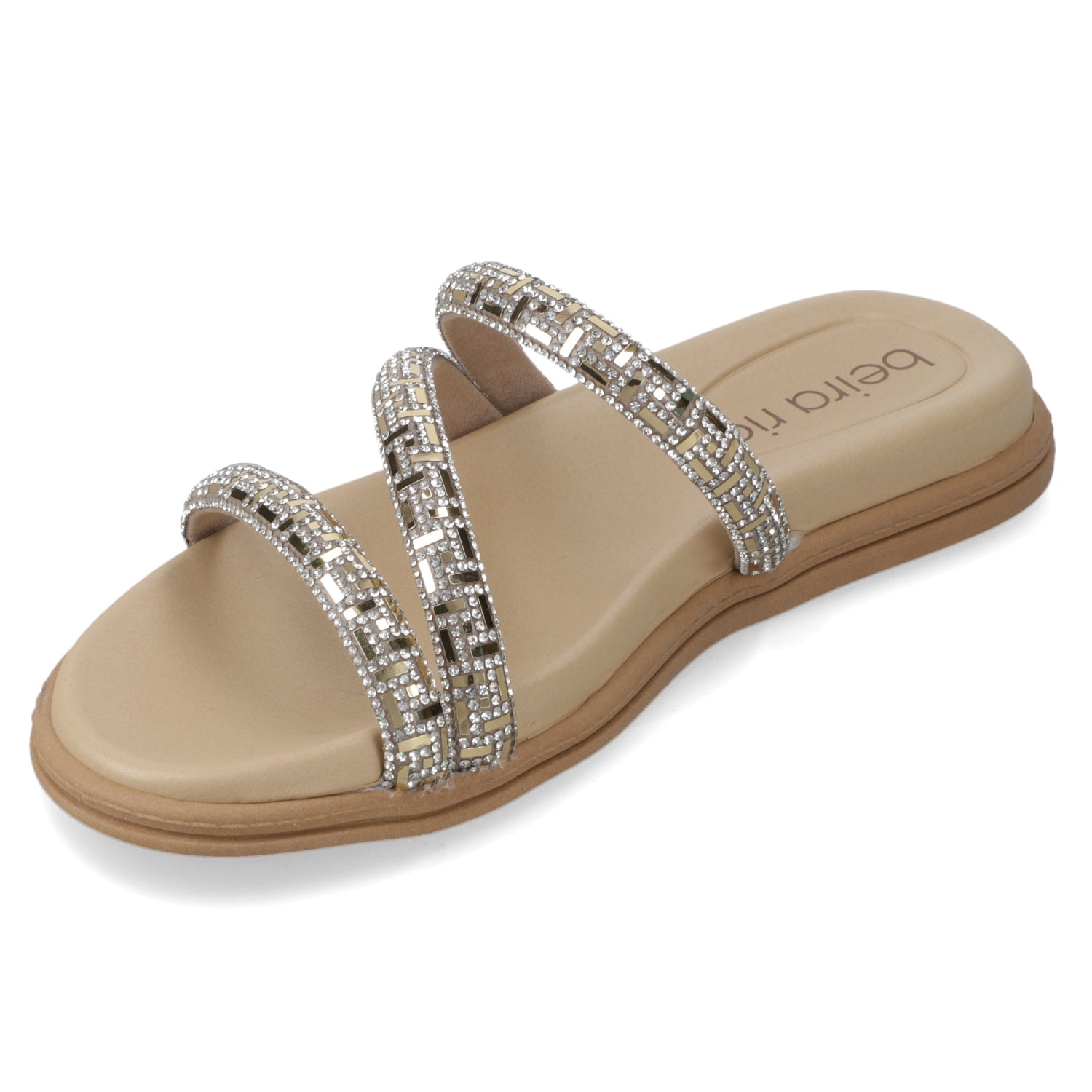 Sandalia Plana Nude Beira Rio Ecocuero 35 / Nude