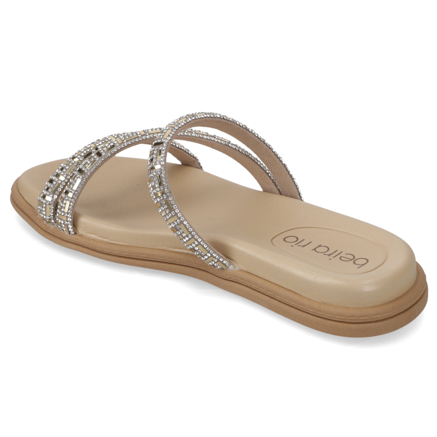 Sandalia Plana Nude Beira Rio Ecocuero 35 / Nude