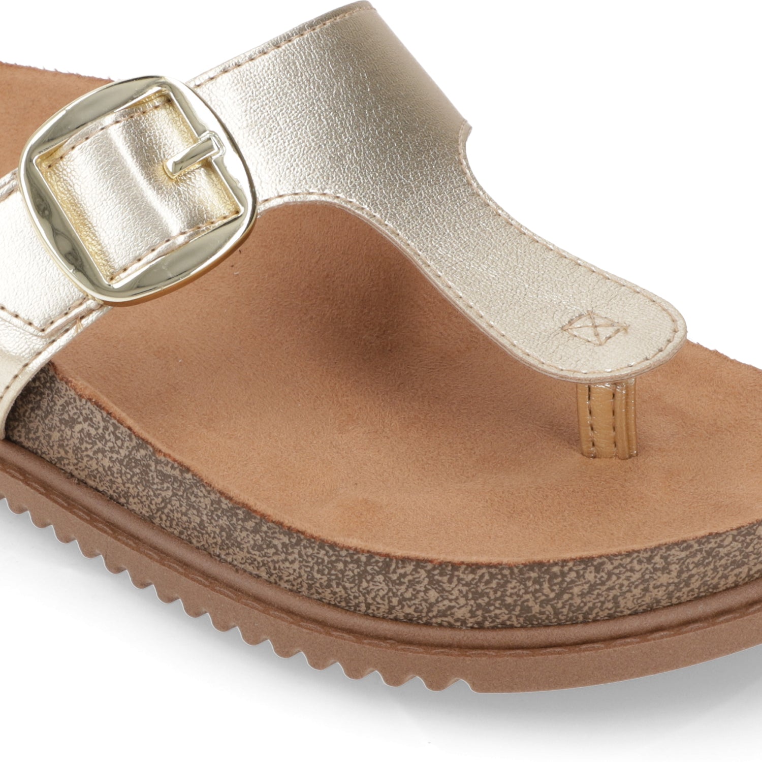 Sandalia Plana Dorada Beira Rio 34 / Dorado