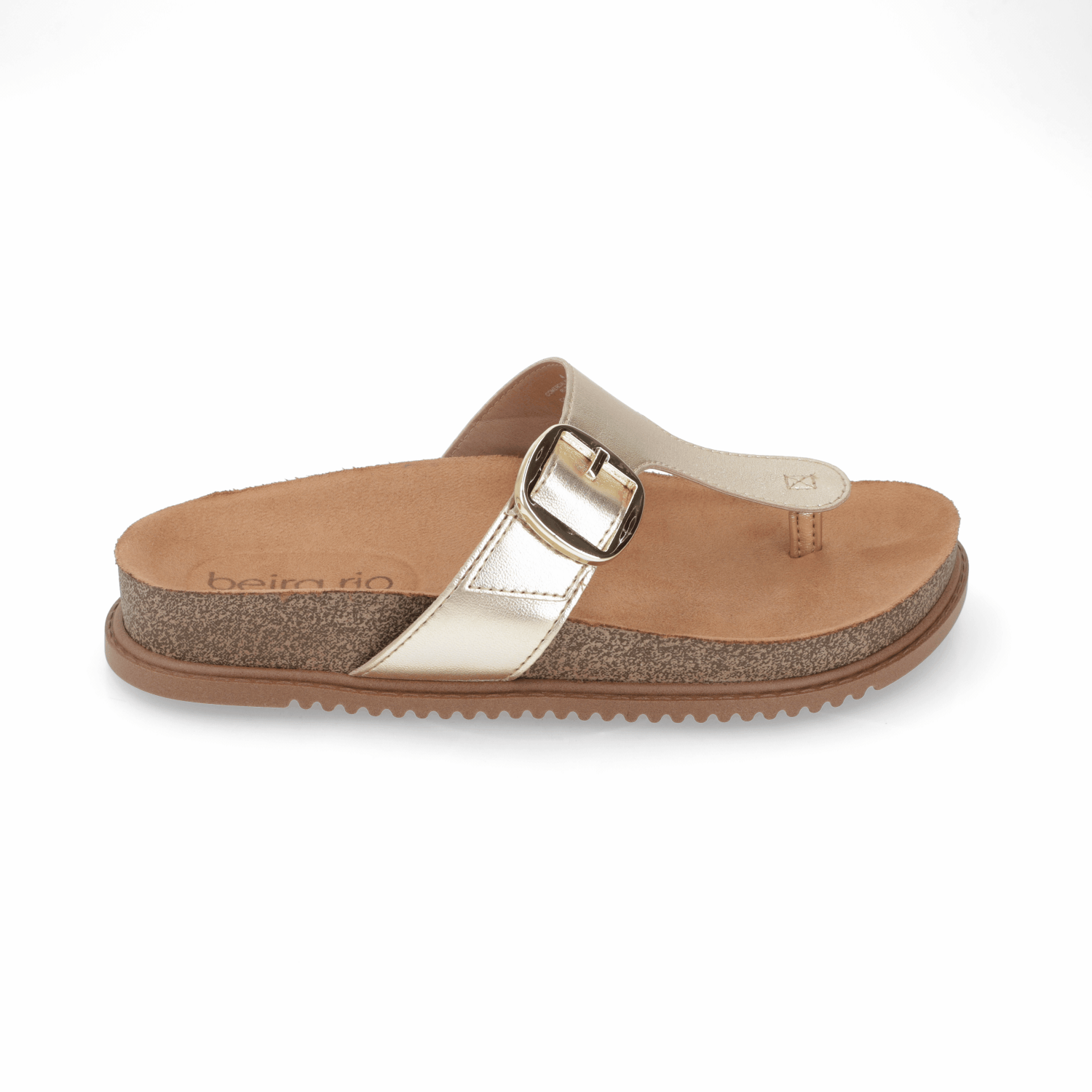 Sandalia Plana Dorada Beira Rio 34 / Dorado