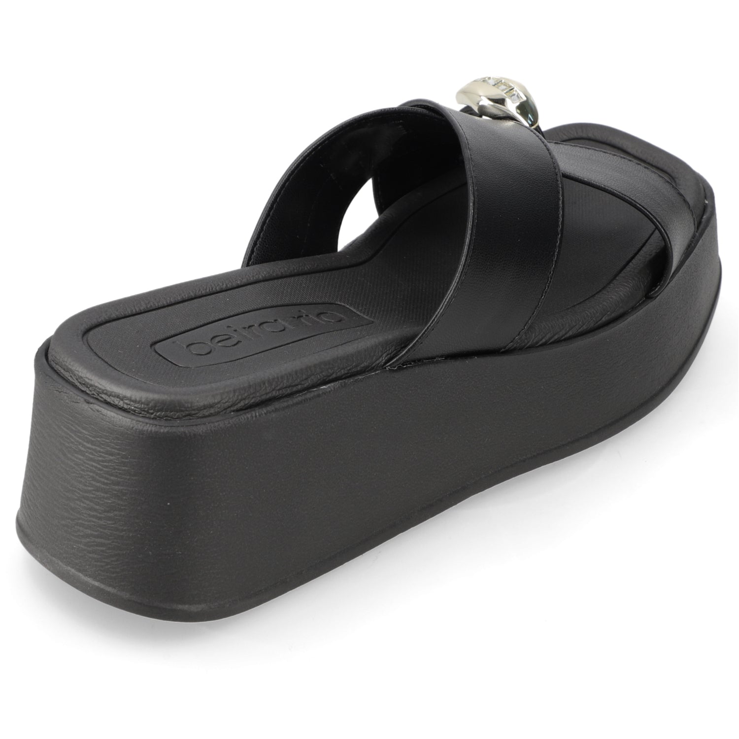 Sandalia Plataforma Negro Beira Rio Ecocuero 35 / Negro