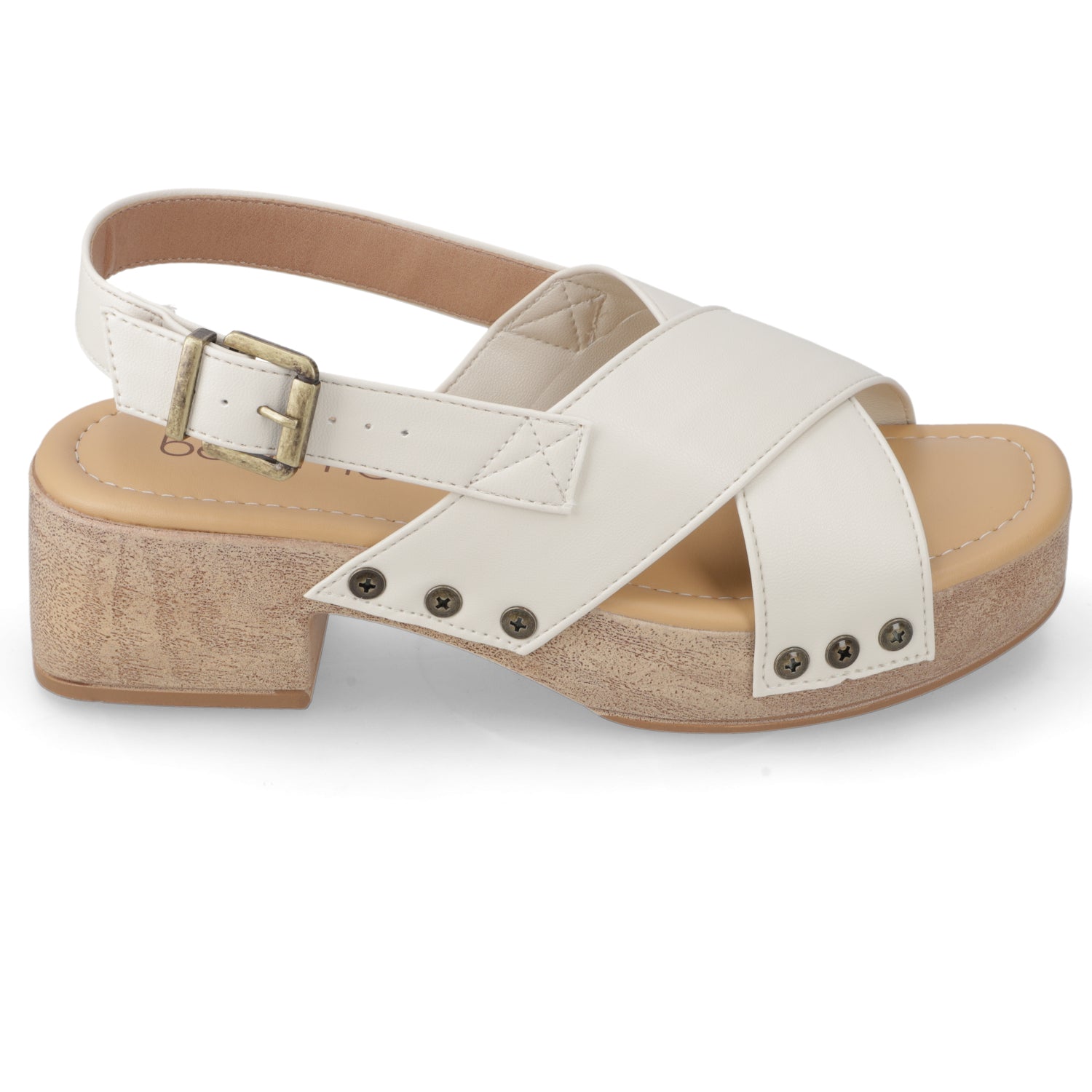 Sandalia Taco Ancho Bajo Blanco OFF Beira Rio