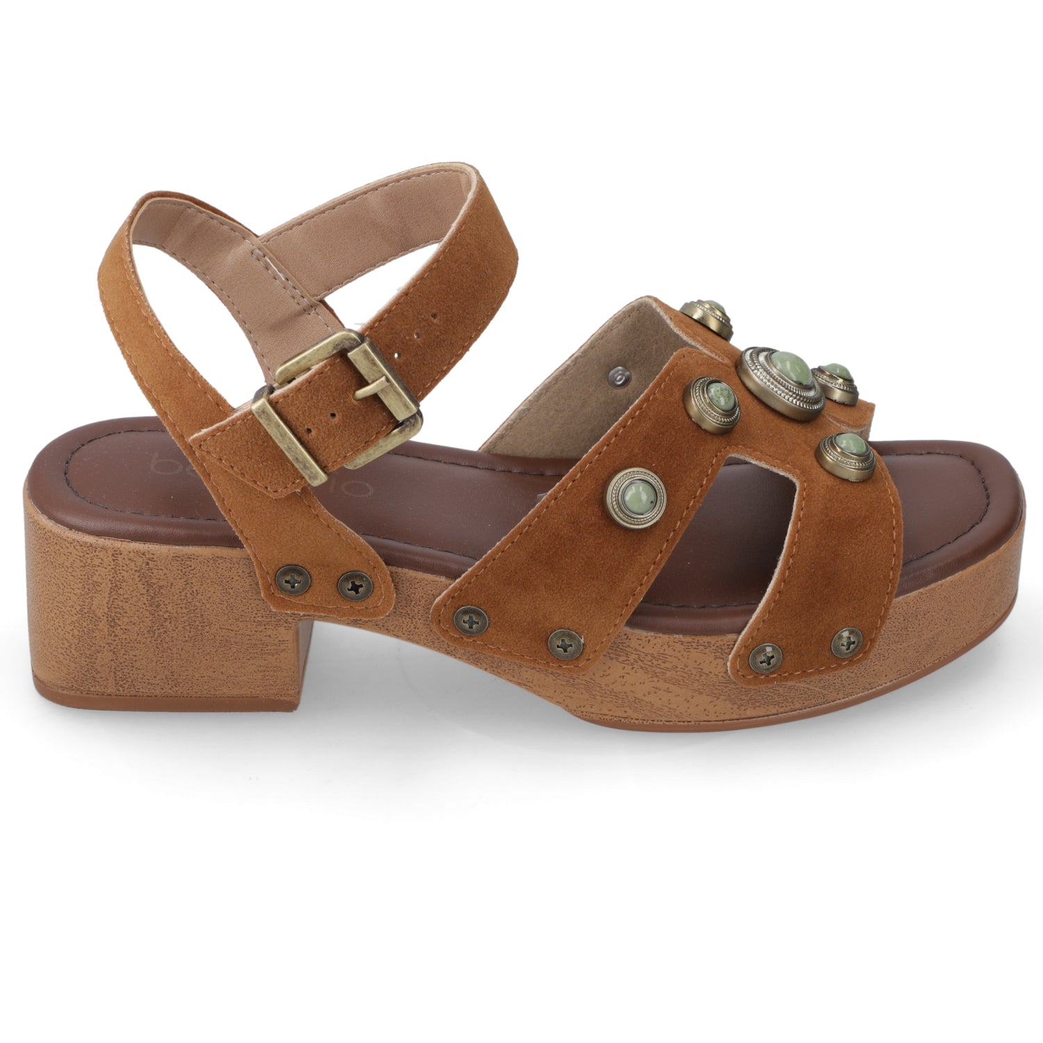 Sandalia Taco Ancho Bajo Caramelo Beira Rio