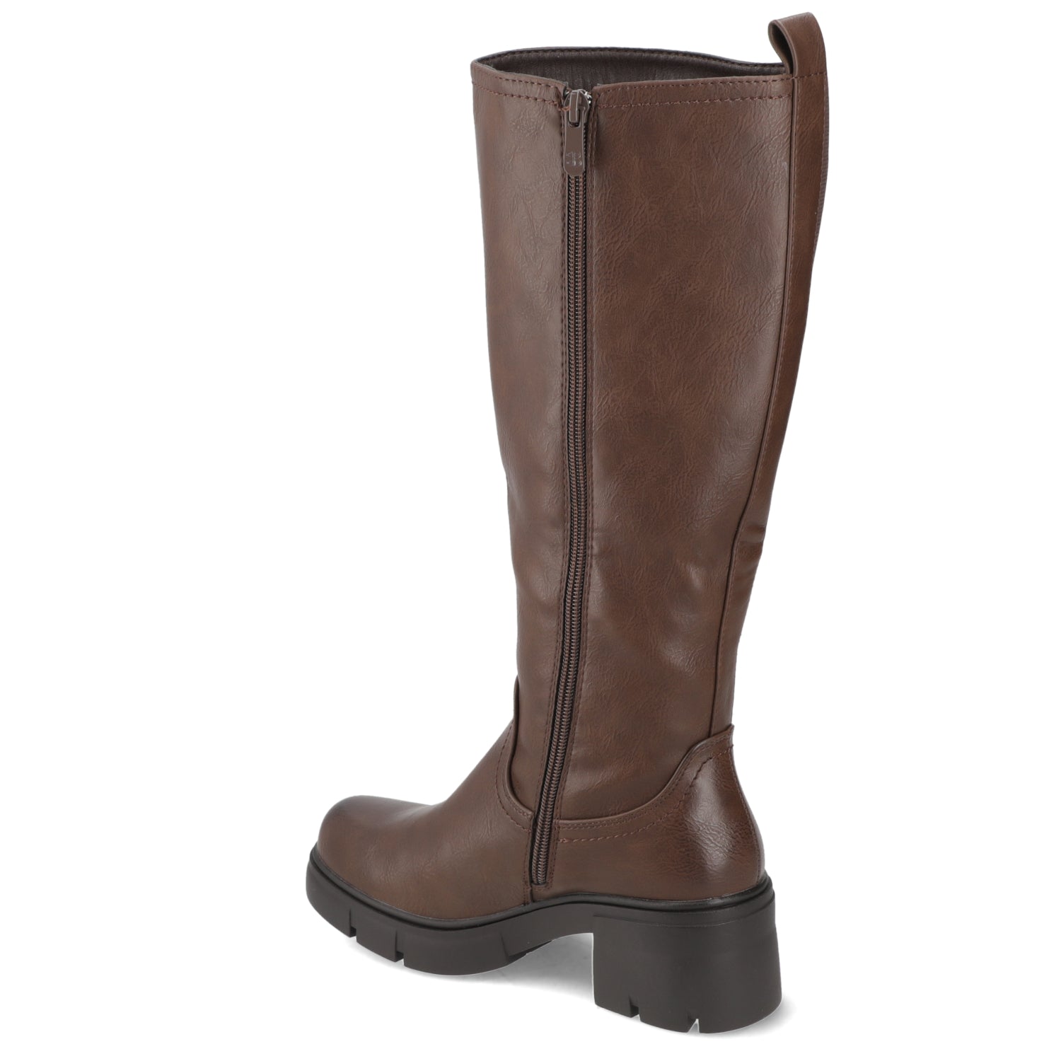 Bota Taco Ancho 5 cm Café New Walk