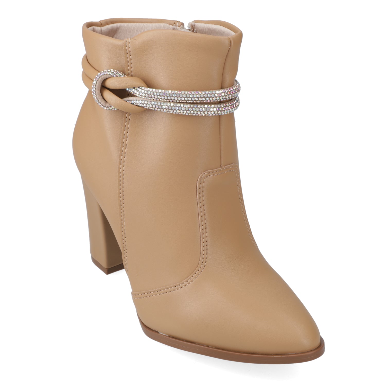 Botin Taco Ancho 7 cm Taupe Beira Rio 35 / Taupe