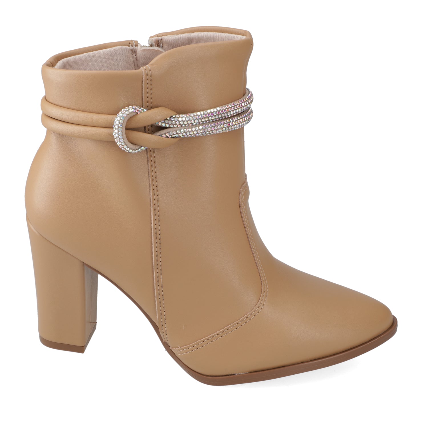 Botin Taco Ancho 7 cm Taupe Beira Rio 35 / Taupe