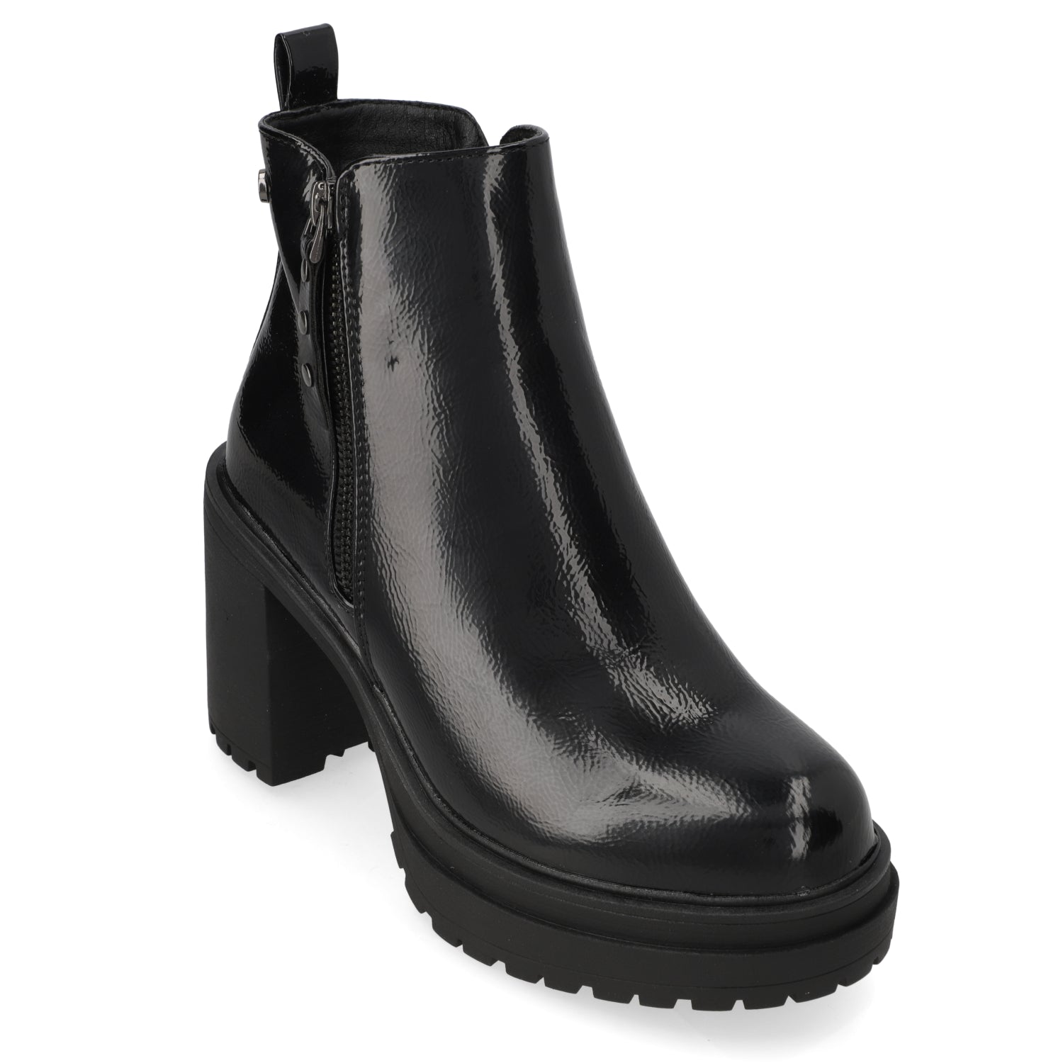 Botin Taco Ancho 10 cm Negro Agua de Coco 35 / Negro