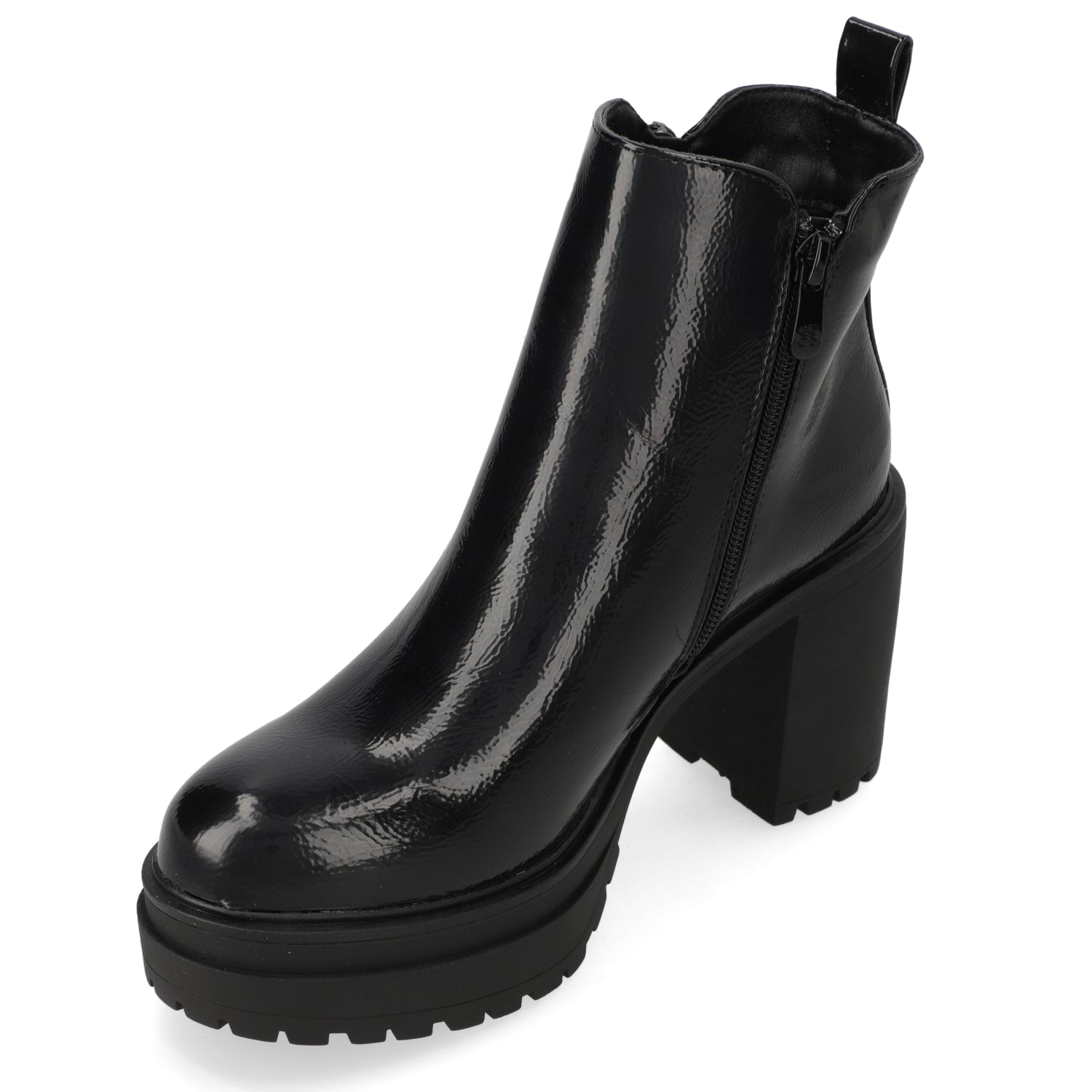 Botin Taco Ancho 10 cm Negro Agua de Coco 35 / Negro