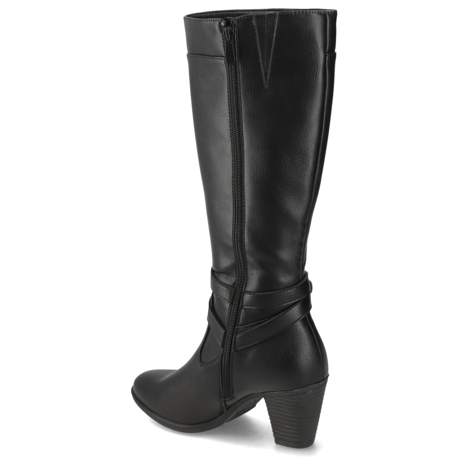 Bota Taco Ancho Negro Dorette