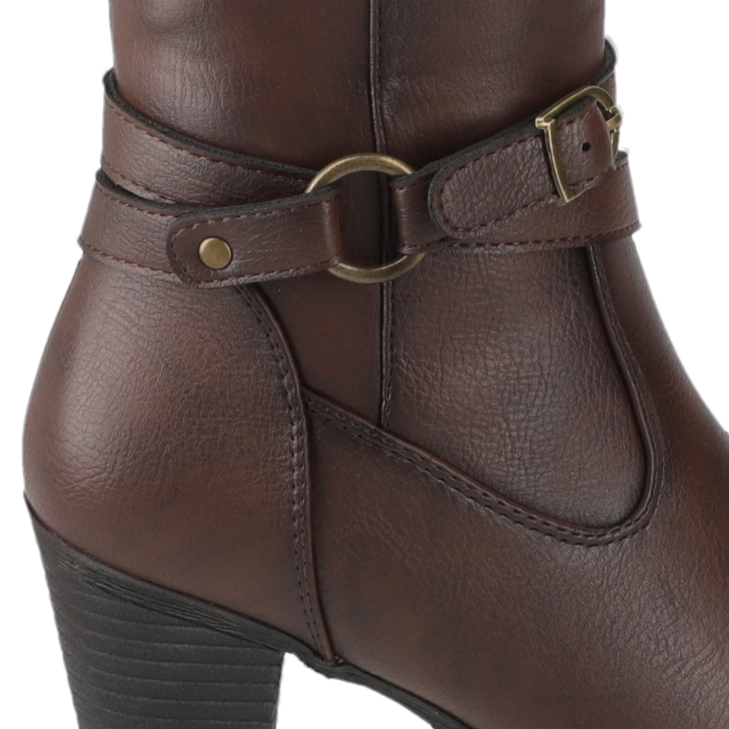 Bota Taco Ancho Café Dorette