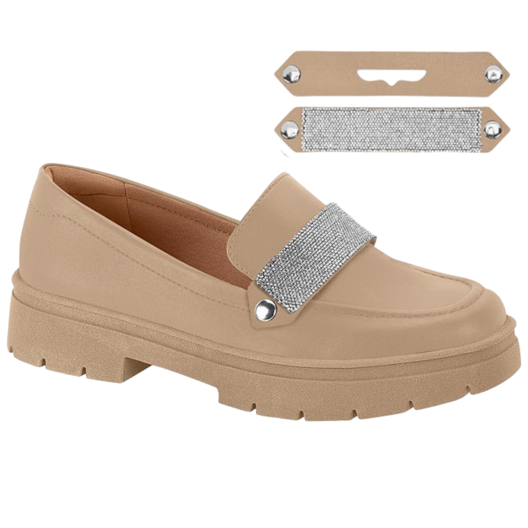 Mocasin Eco Cuero Beige 35 / Beige