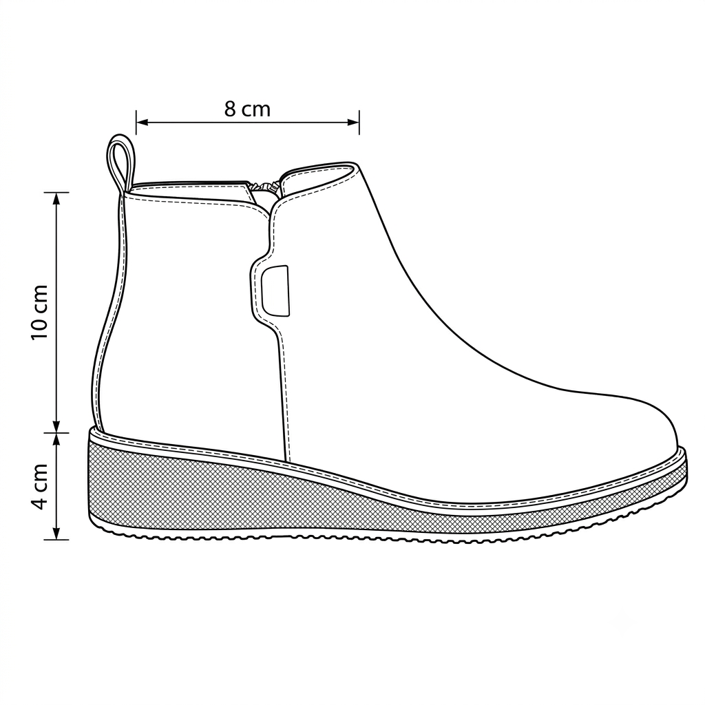 Botín Cuña Negro New Walk