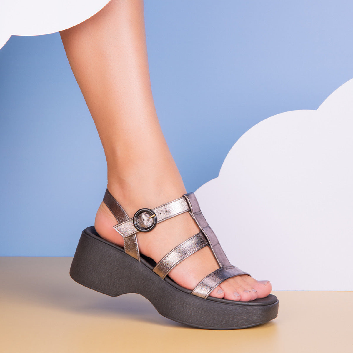 Sandalia Plana Eco Cuero 5503-101-14710