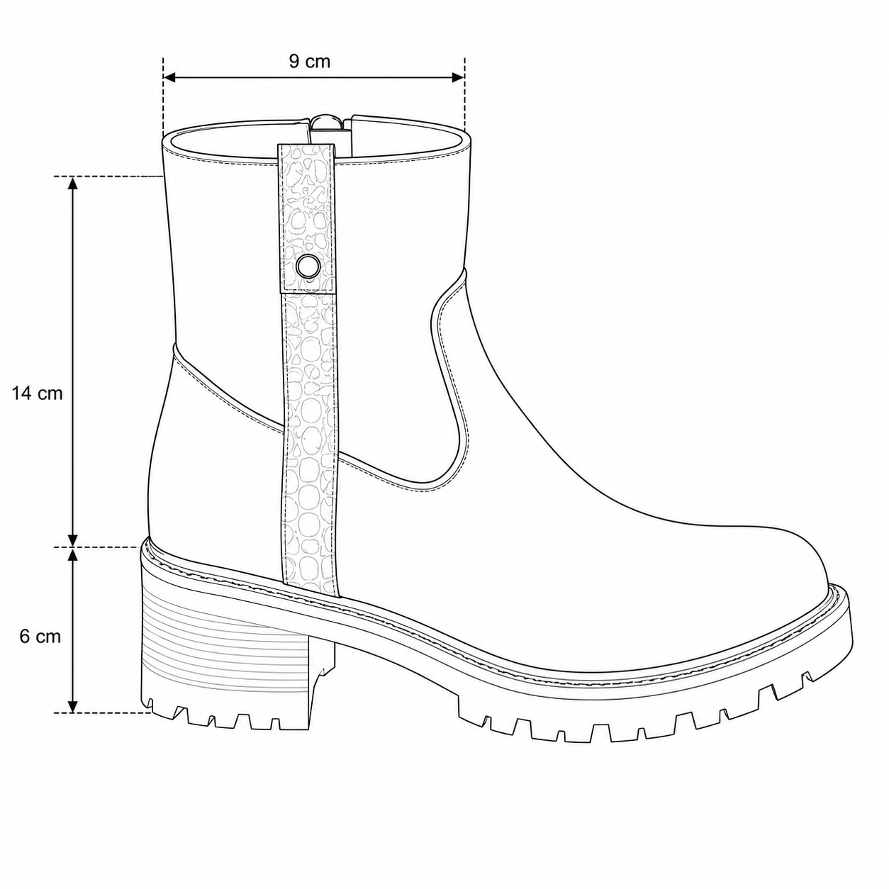 Botín Negro New Walk
