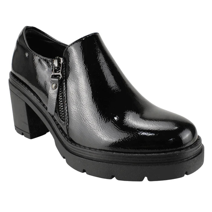 Botín Taco Ancho 5 cm Negro New Walk