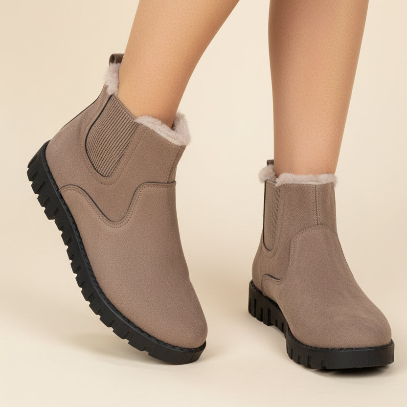 Botín Plano Beige New Walk