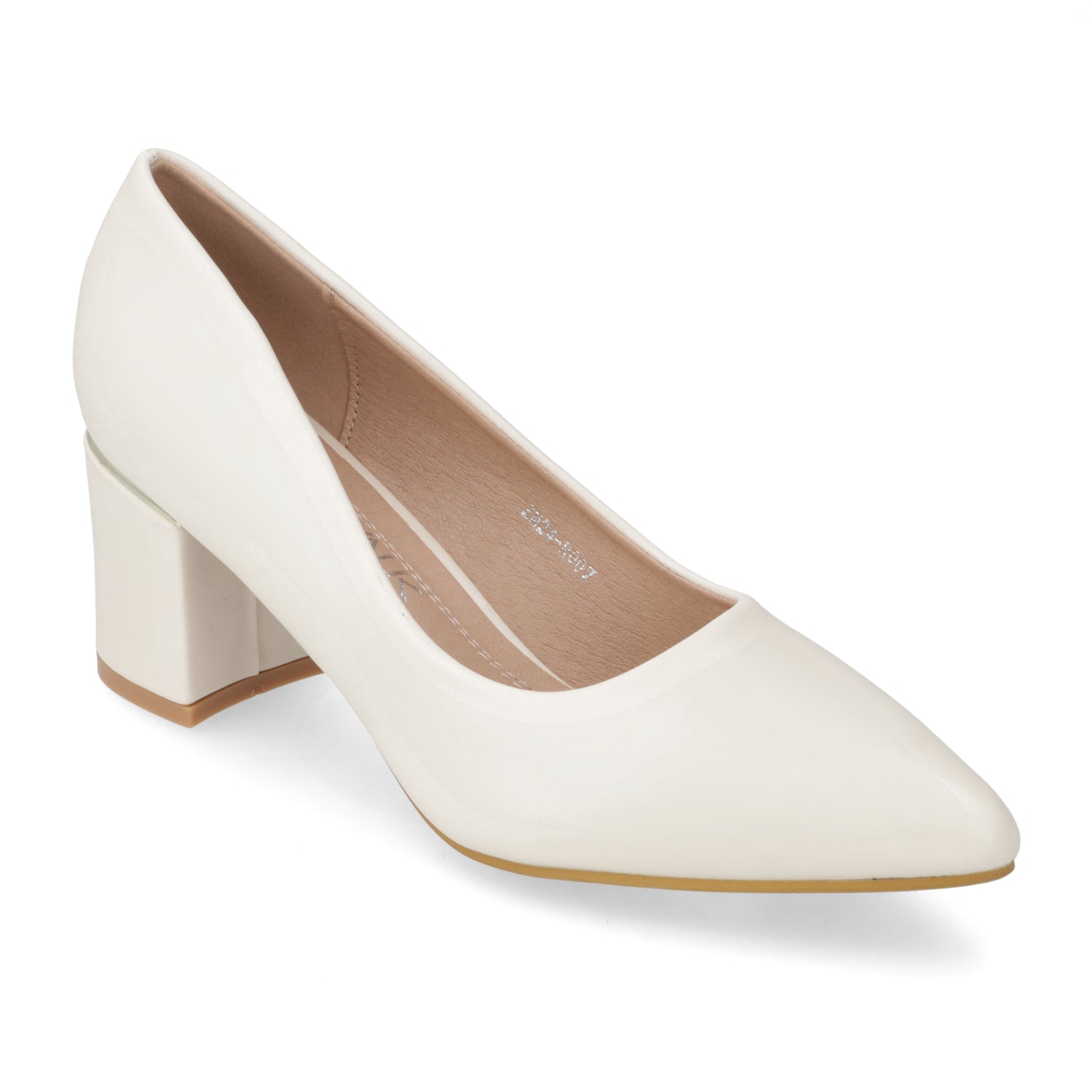 Taco Ancho 7 cm Blanco Clásico 35 / Blanco