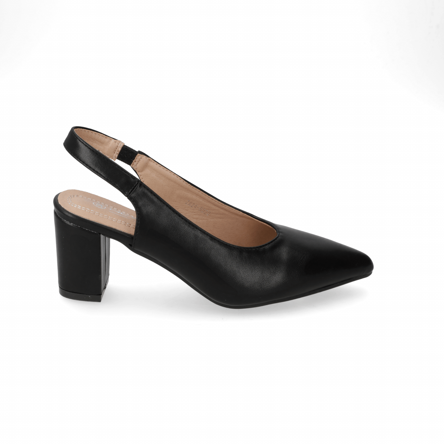 Taco Ancho Slingback Negro