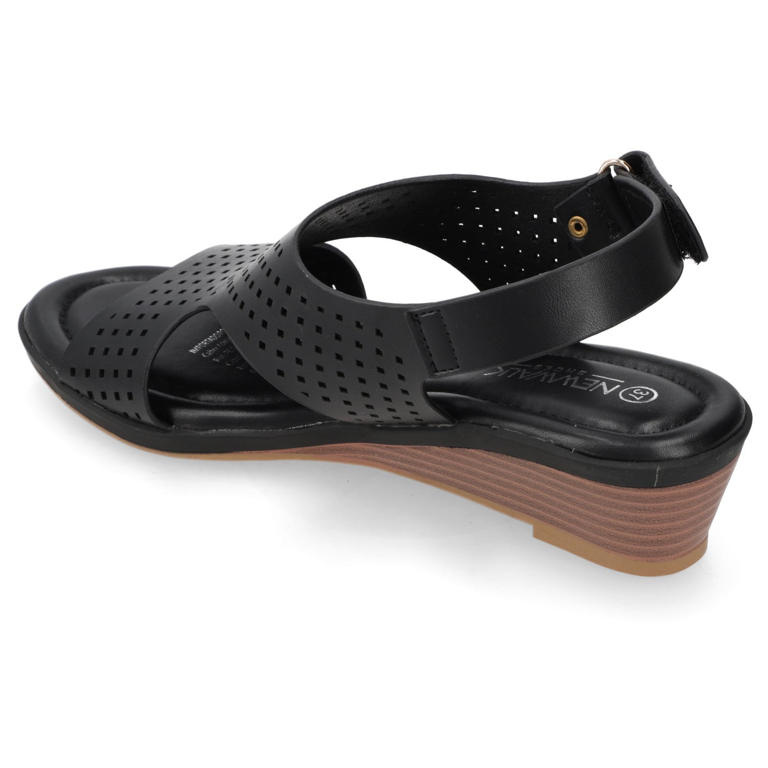 Sandalia Sandalia Negro New Walk Ecocuero 35 / Negro