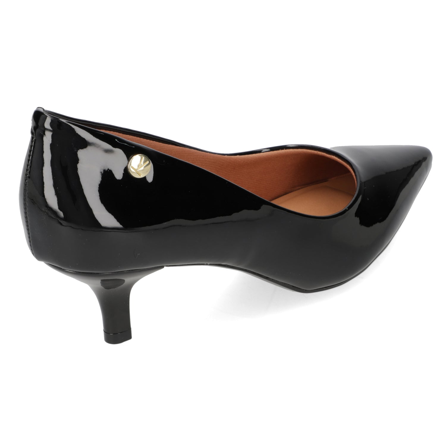 Zapato Taco Aguja Stiletto Vizzano Efecto Charol Negro 35 / Negro