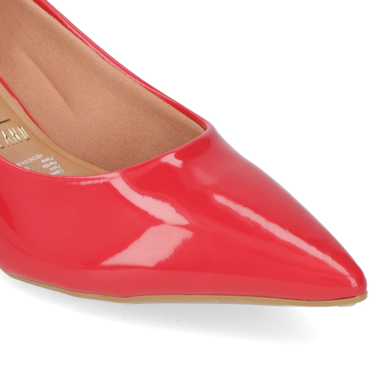 Stiletto Taco Aguja Efecto Charol Rojo 40 / Rojo