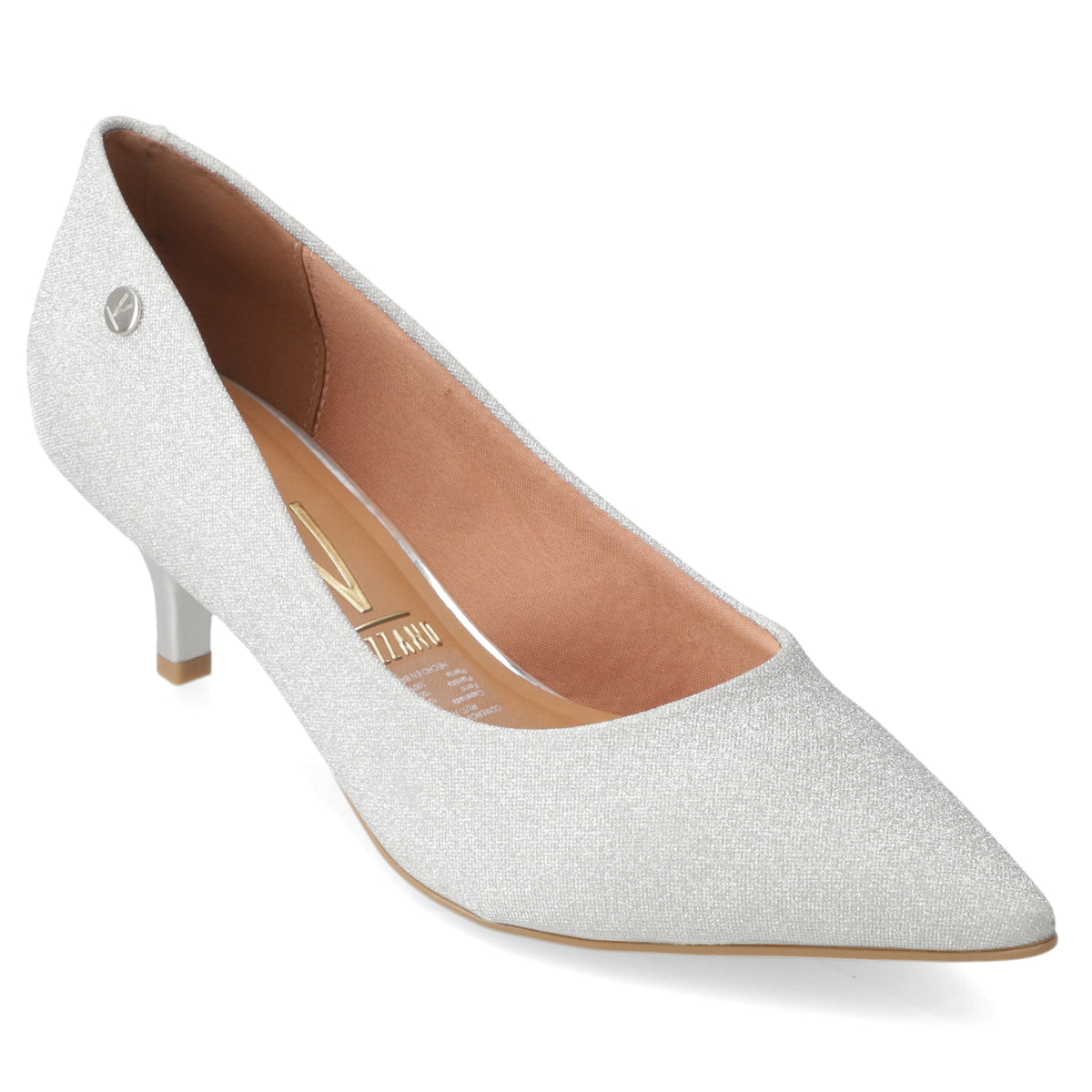 Stiletto Taco Aguja Glitter Plateado 35 / Plateado