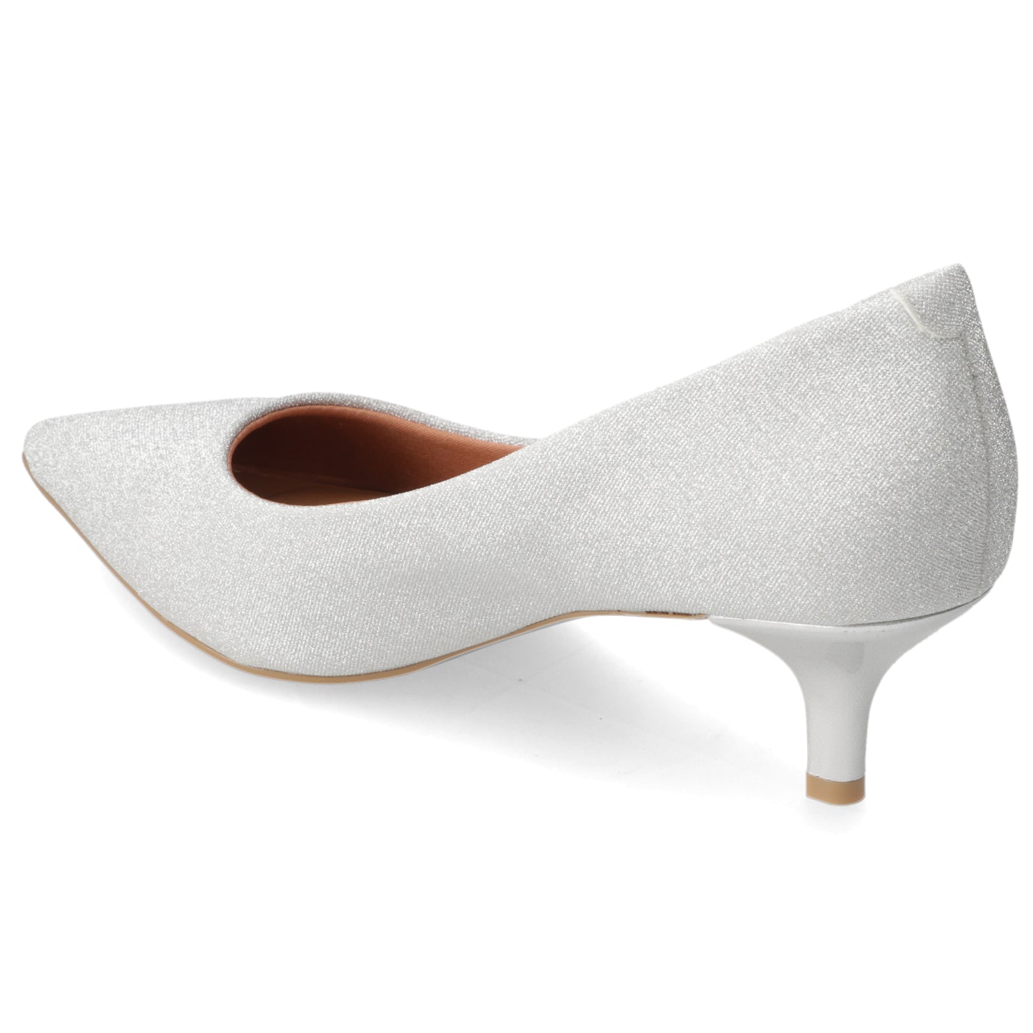 Stiletto Taco Aguja Glitter Plateado 35 / Plateado