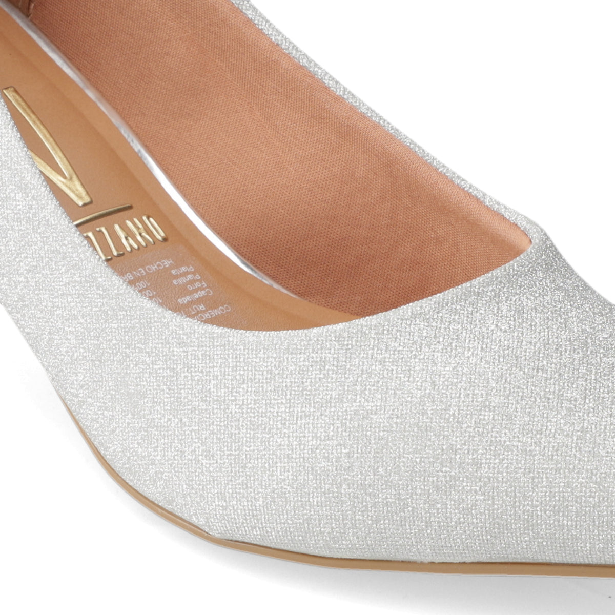 Stiletto Taco Aguja Glitter Plateado 35 / Plateado