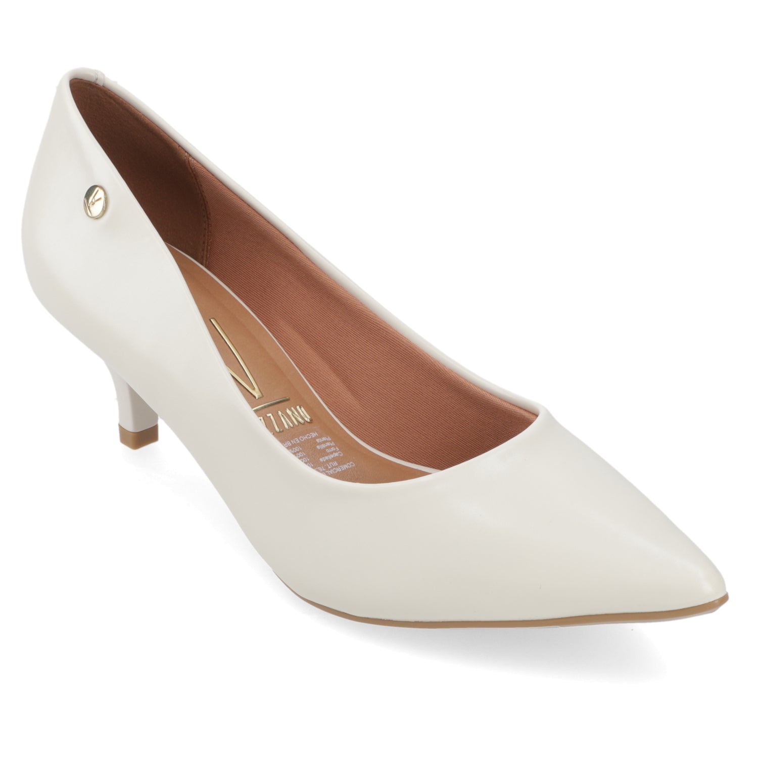 Stiletto taco Aguja 5 cm Glossy Blanco Vizzano