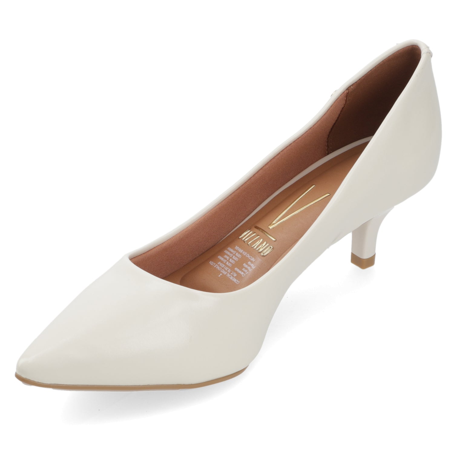 Stiletto taco Aguja 5 cm Glossy Blanco Vizzano