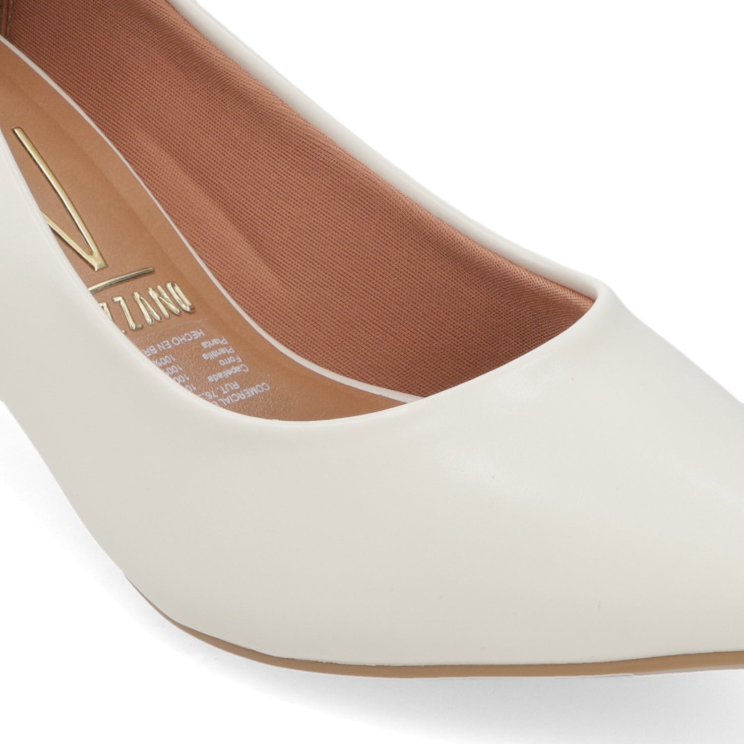 Stiletto taco Aguja 5 cm Glossy Blanco Vizzano