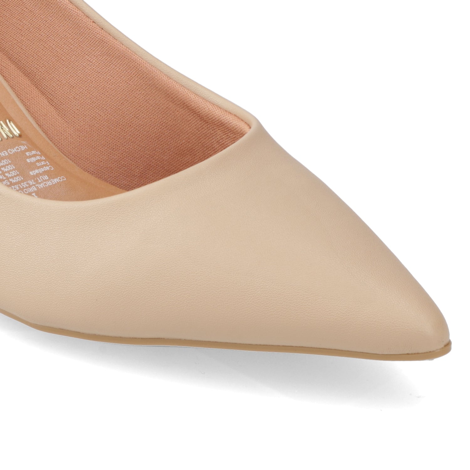 Stiletto Taco Aguja Eco Cuero Beige 34 / Beige