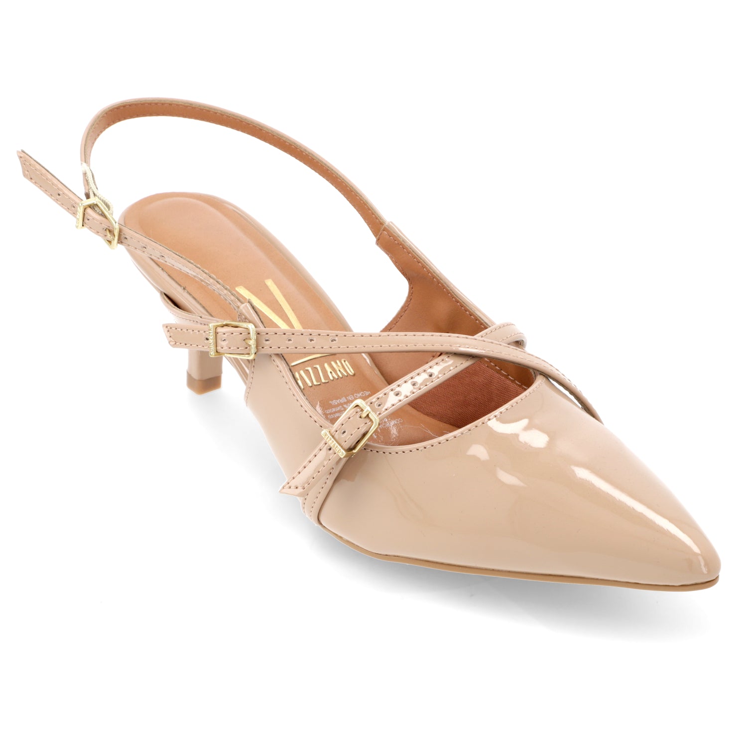 Stiletto Taco Aguja Efecto Charol Beige 1122-885-13488-29452