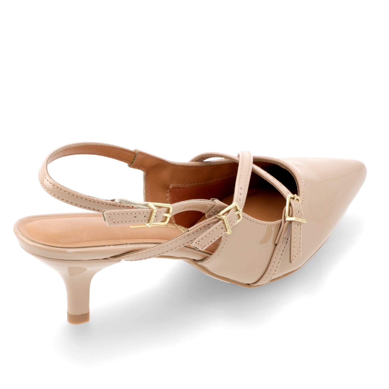 Stiletto Taco Aguja Efecto Charol Beige 1122-885-13488-29452