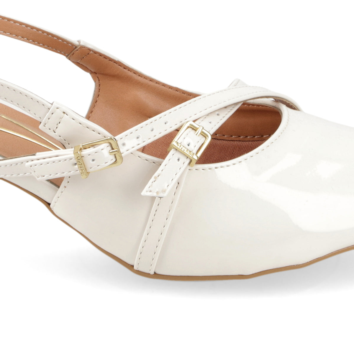Stiletto Mujer Taco Medio Tiras Blanco Off Vizzano 35 / Blanco Off