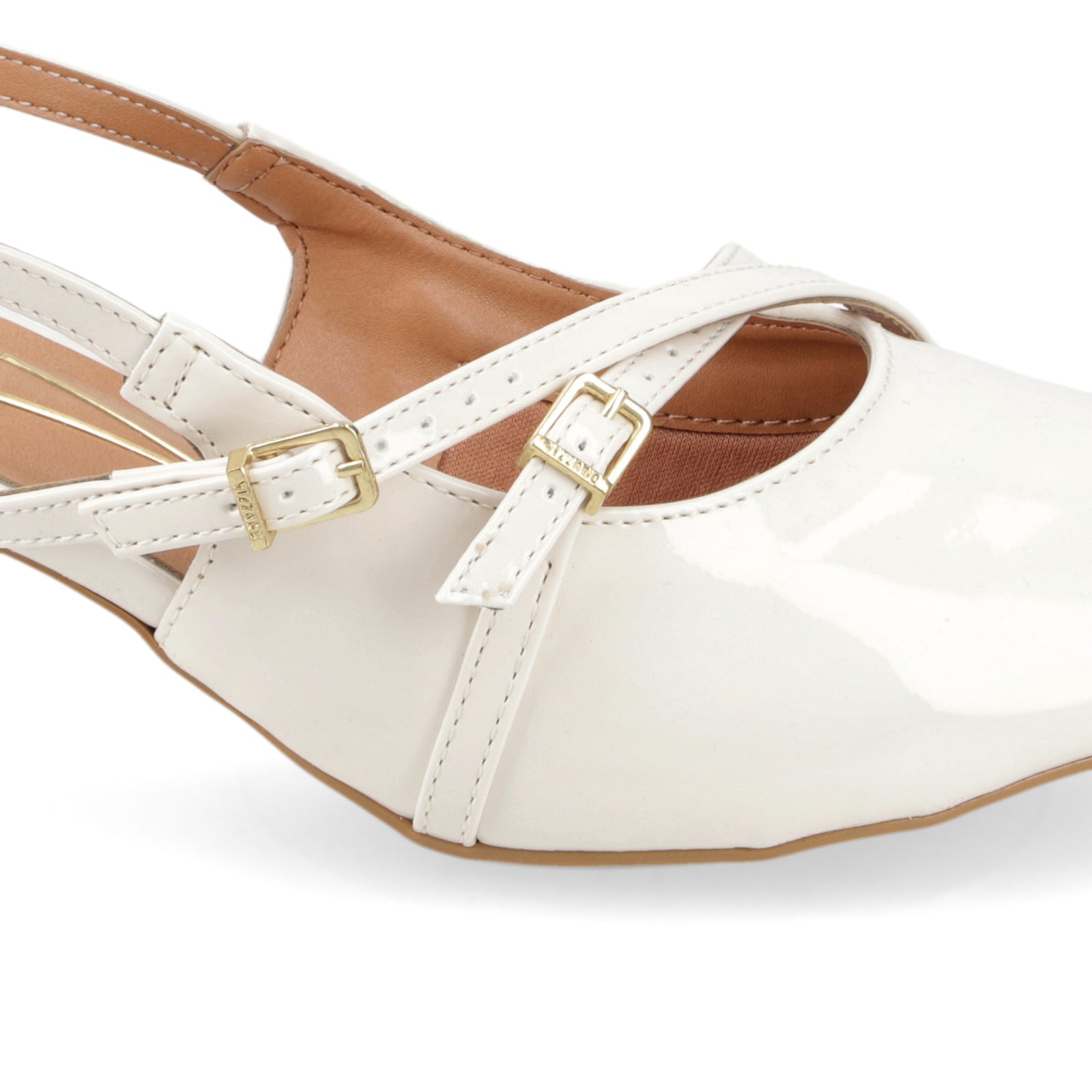 Stiletto Mujer Taco Medio Tiras Blanco Off Vizzano 35 / Blanco Off