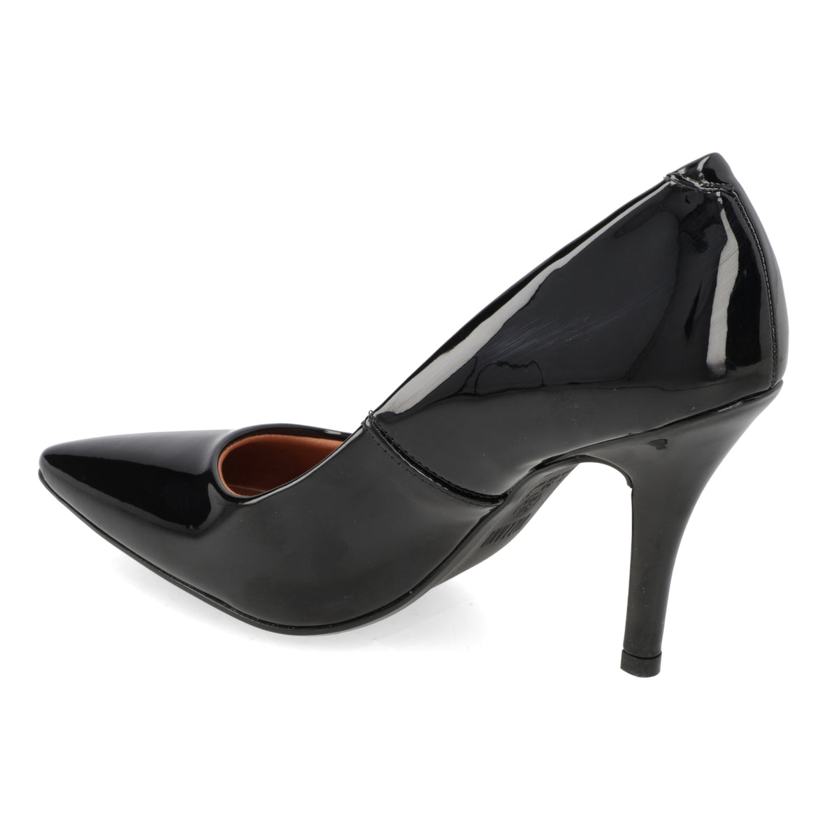 Stiletto Taco Aguja Efecto Charol 35 / Negro
