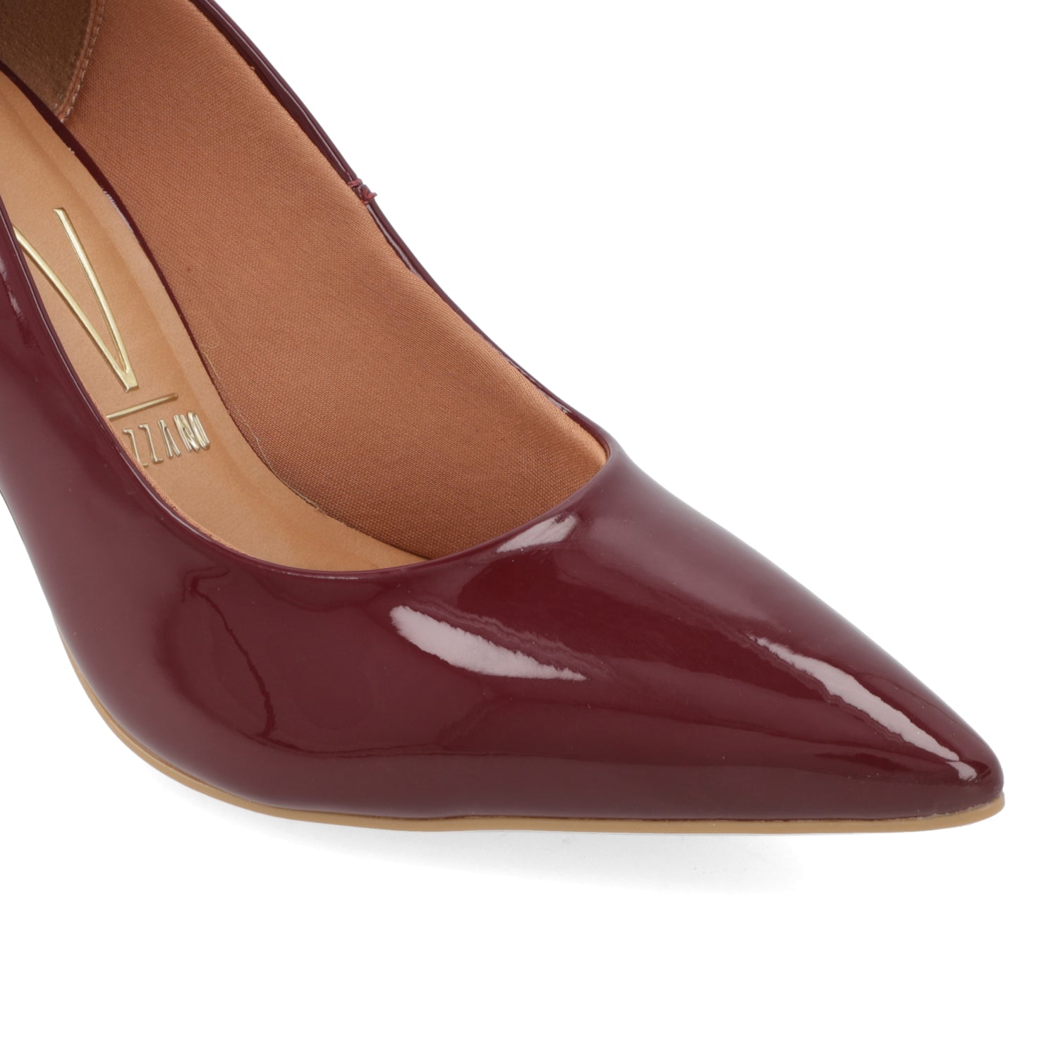 Stiletto Taco Aguja Efecto Charol 35 / Vino