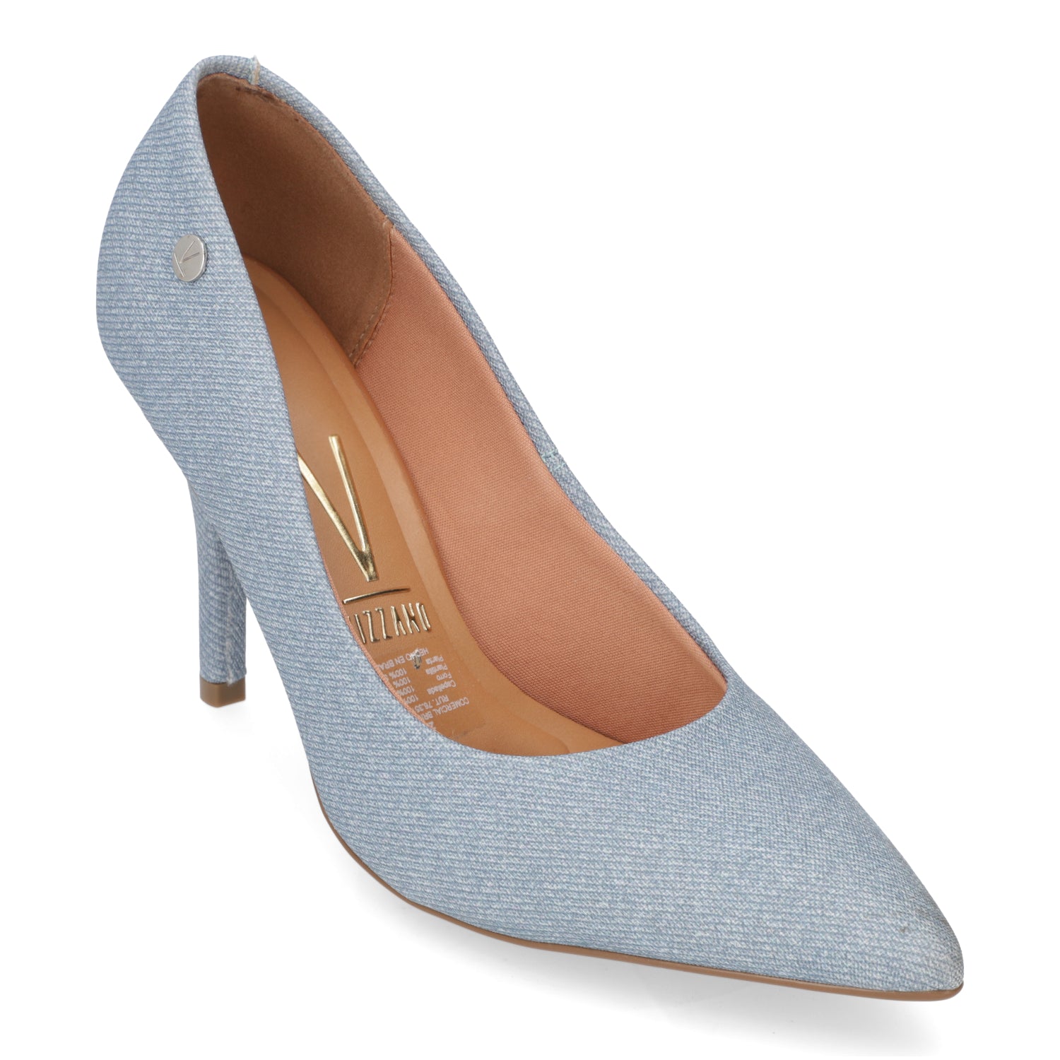 Zapato Taco Aguja Stiletto Vizzano Jeans 34 / Celeste