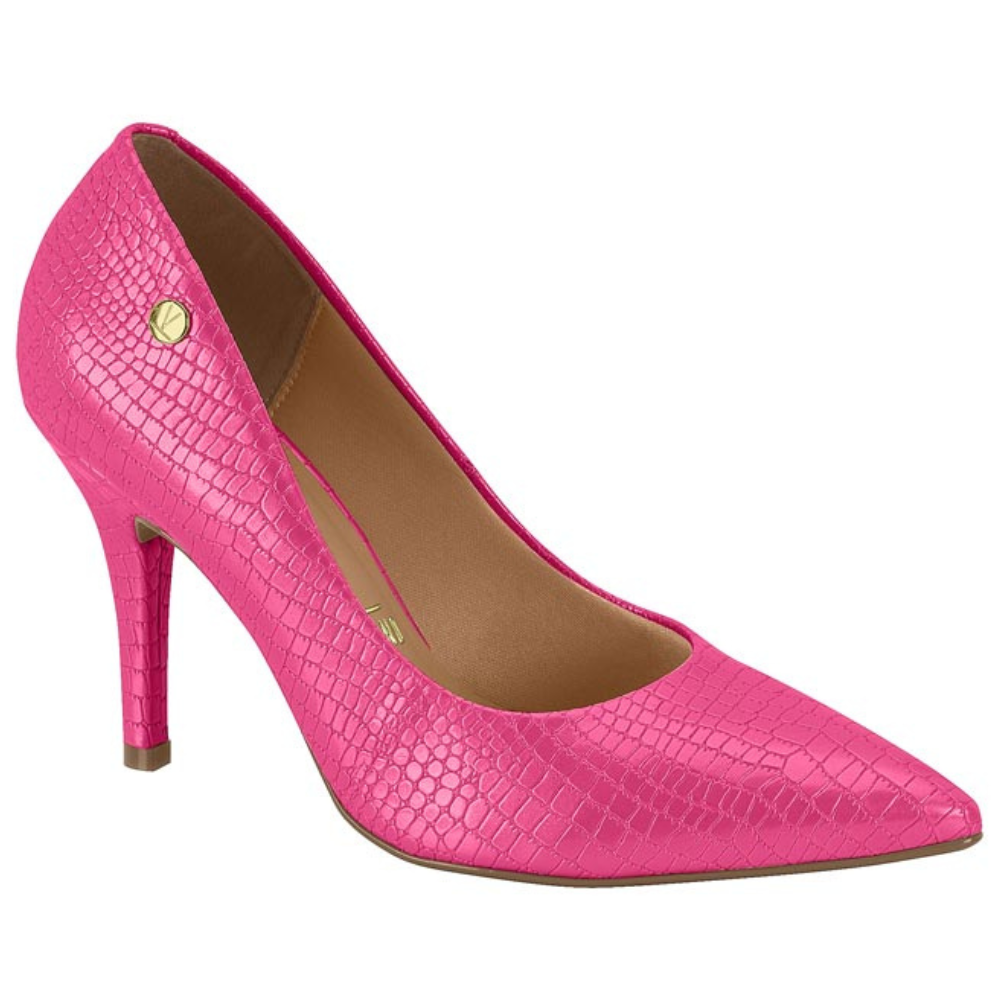Stiletto Taco Aguja EcoCuero Croco Fucsia 34 / Fucsia