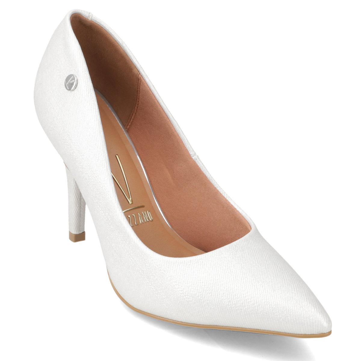 Stiletto Metalizado Blanco Vizzano 34 / Blanco