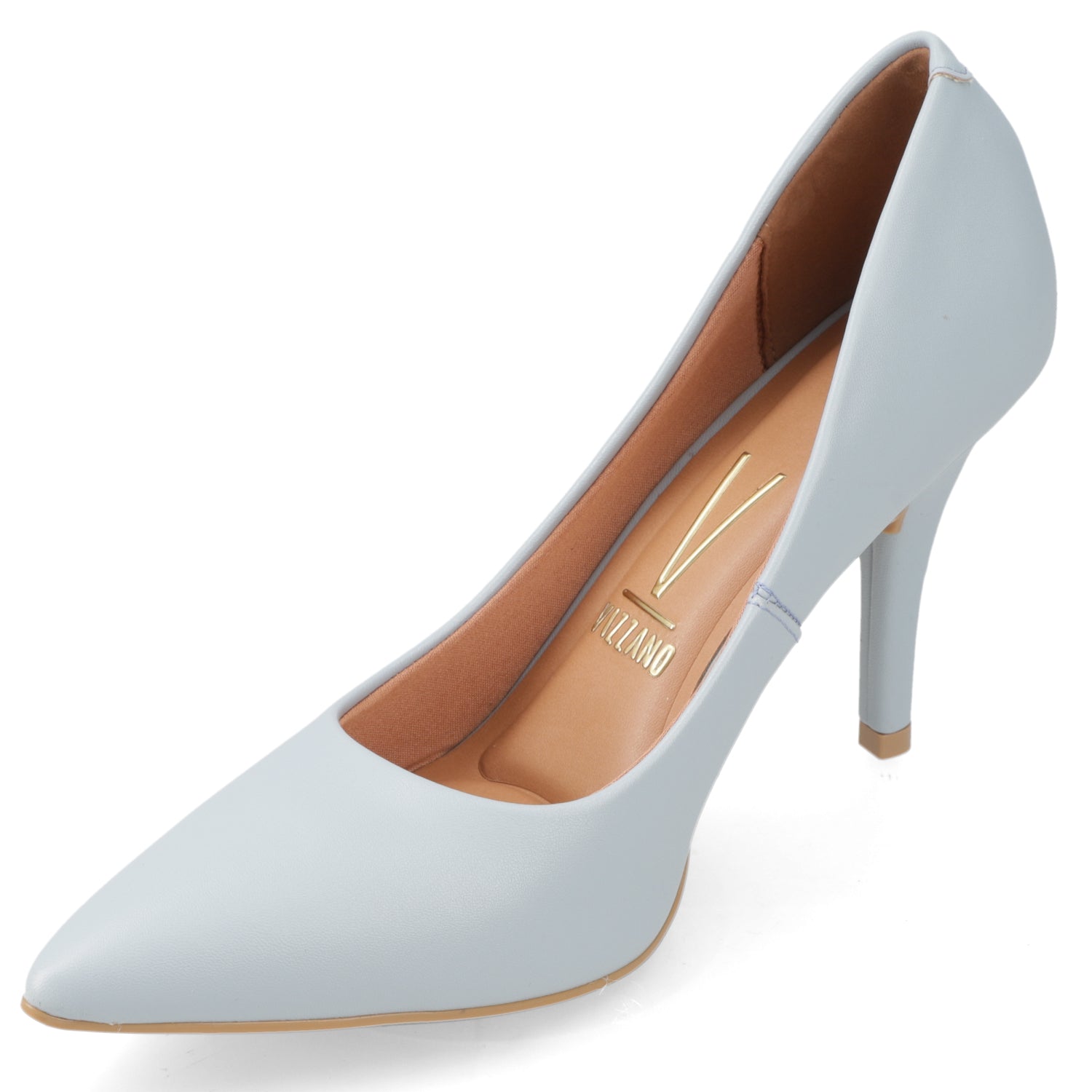 Stiletto Taco Aguja Alto Celeste Vizzano Ecocuero 35 / Celeste