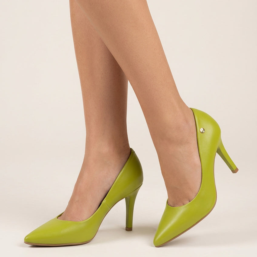 Stiletto Mujer Taco Aguja Verde Lima