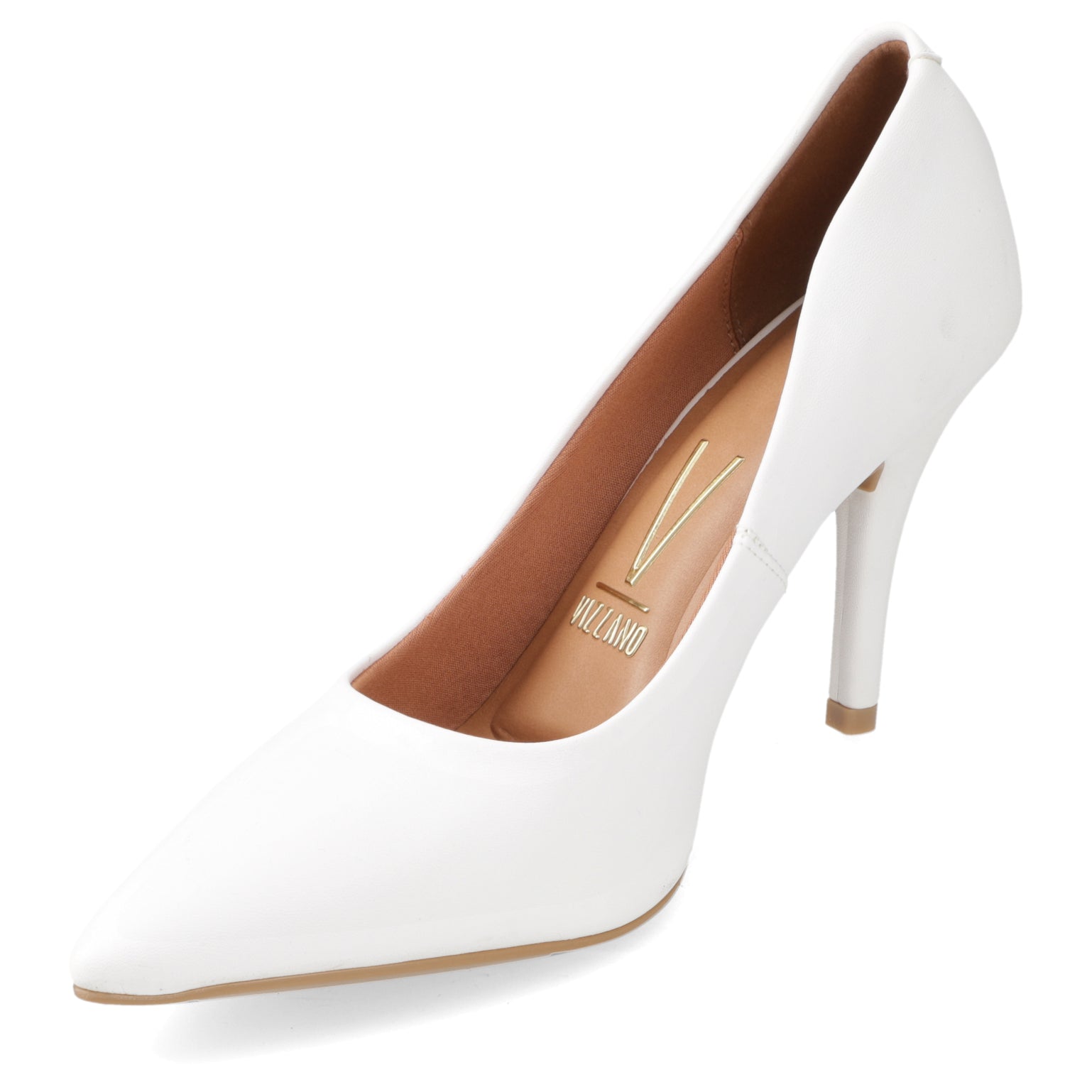 Stiletto Taco Aguja EcoCuero 35 / Blanco