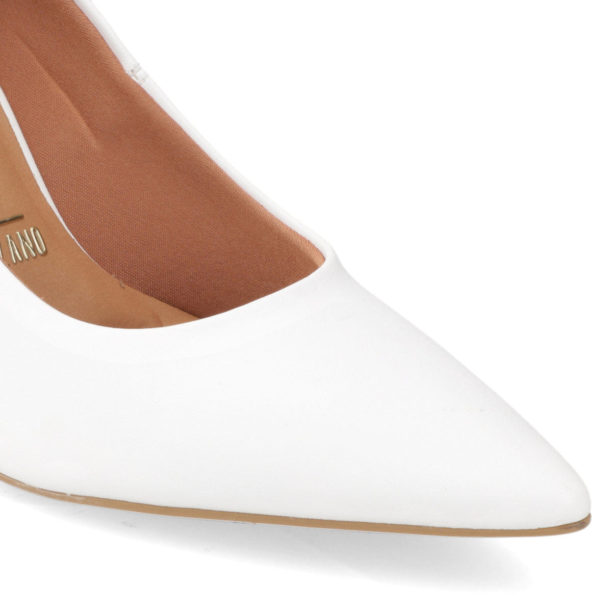 Stiletto Taco Aguja EcoCuero 35 / Blanco