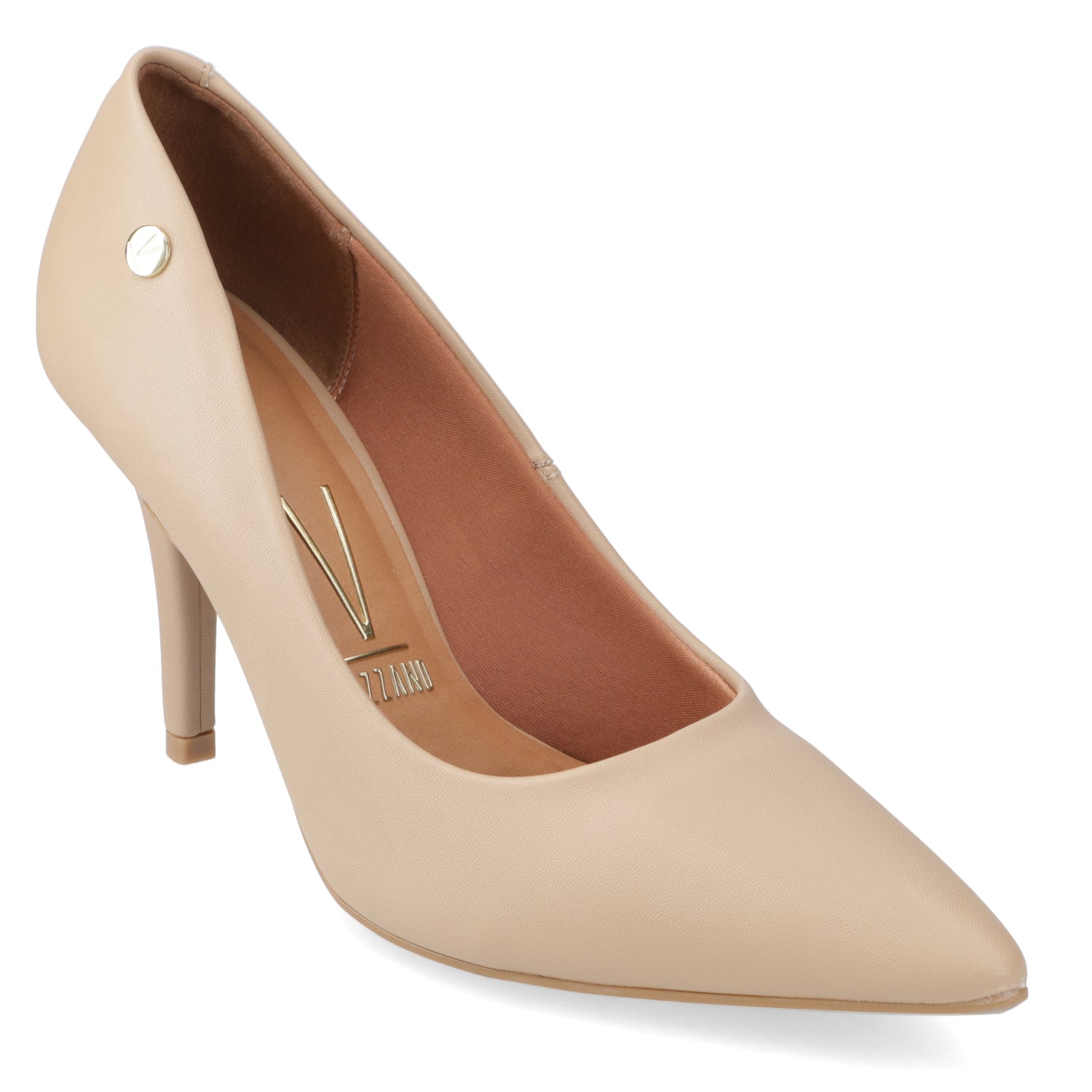 Stiletto Taco Aguja EcoCuero 35 / Beige
