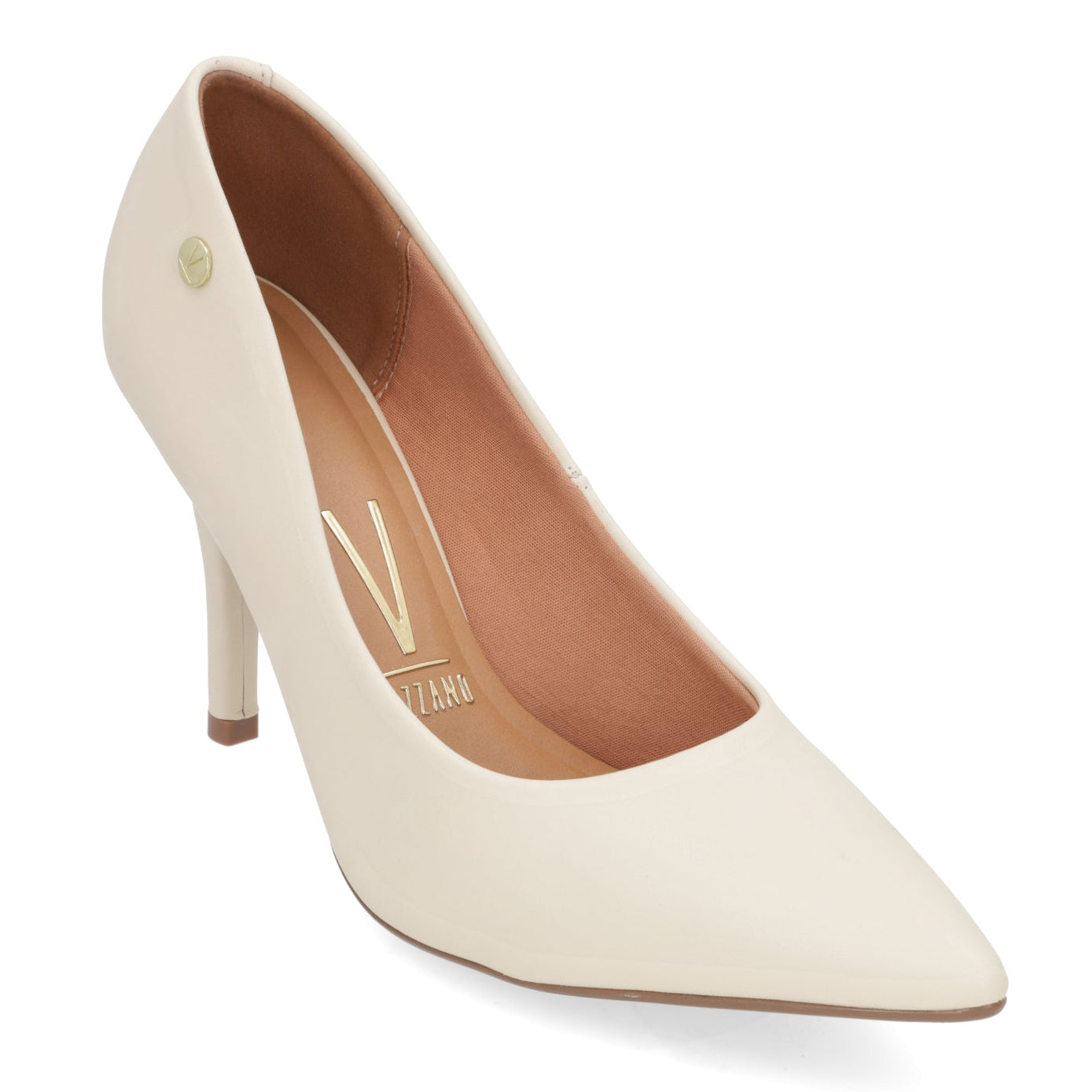 Stiletto Taco Aguja EcoCuero 35 / Crema