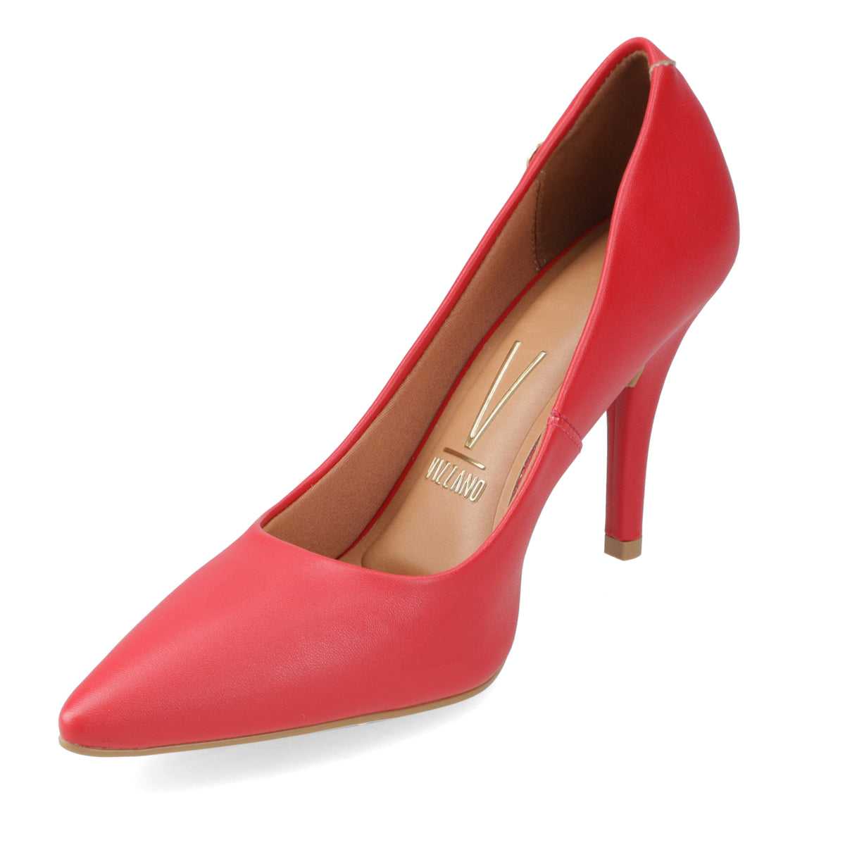 Stiletto Taco Aguja EcoCuero 34 / Rojo